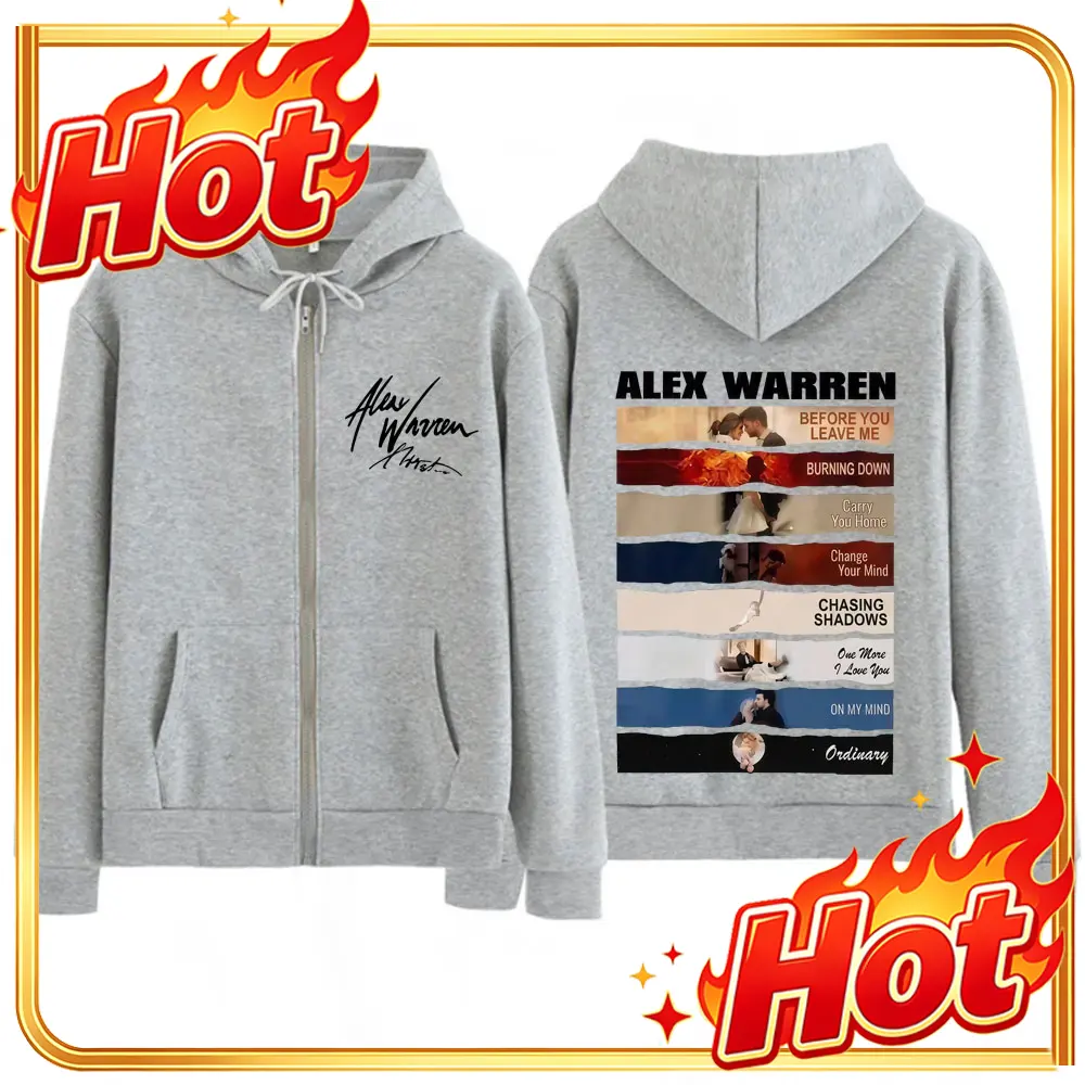 Şarkıcı Alex Warren 2026 Turne - Mens Fashion Zip Up Hoodies incelemesi ve fiyatı