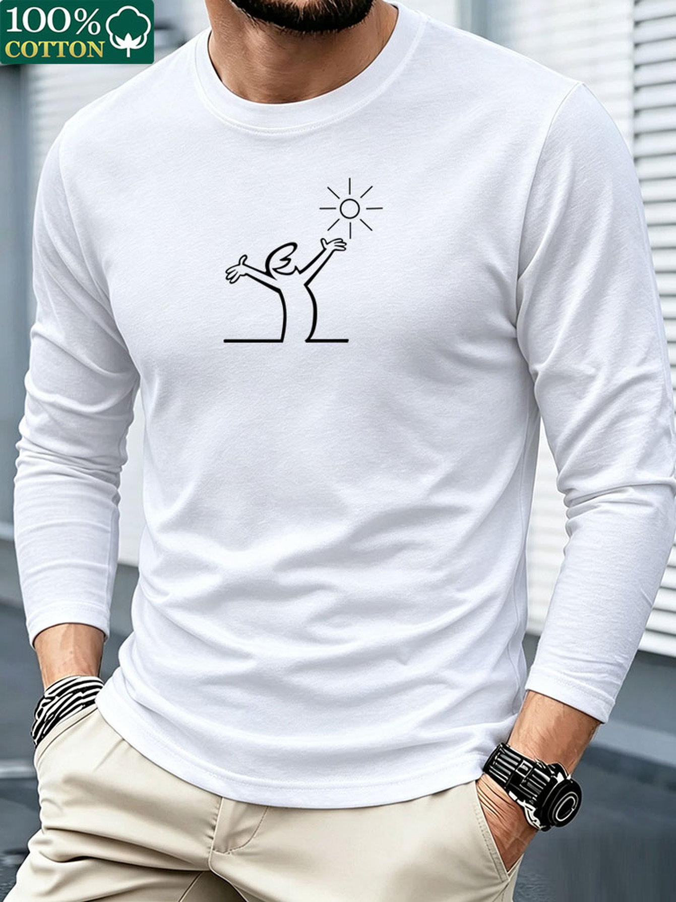 Erkek %100 Pamuklu Uzun Kollu  - Men'S Fashion T Shirts incelemesi ve fiyatı
