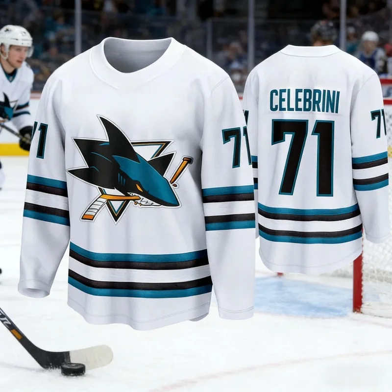 San Jose Sharks'ta Celebrini # - Mens Fashion Summer incelemesi ve fiyatı